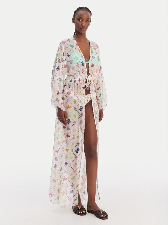 Guess Sukienka plażowa E6GK08 WE550 Biały Regular Fit