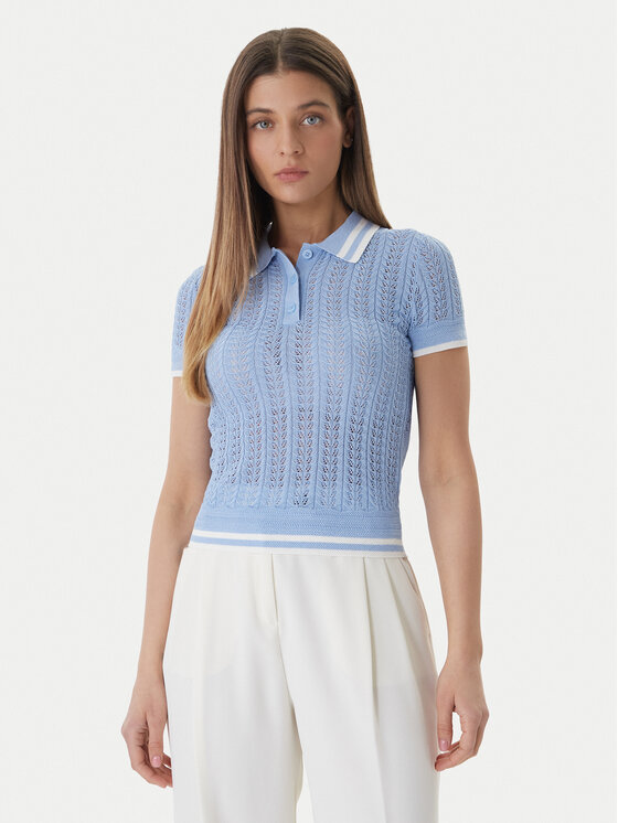 Guess Sweter W6GR25 Z0672 Niebieski Regular Fit