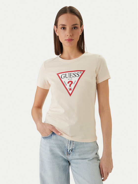 Guess T-Shirt W1YI1B I3Z14 Pomarańczowy Regular Fit