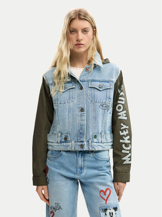 Desigual Kurtka jeansowa Kiss Mic 26SWED07 Niebieski Regular Fit