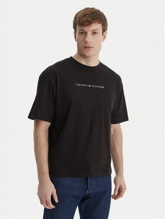 Tommy Hilfiger T-Shirt UM0UM03643 Czarny Regular Fit