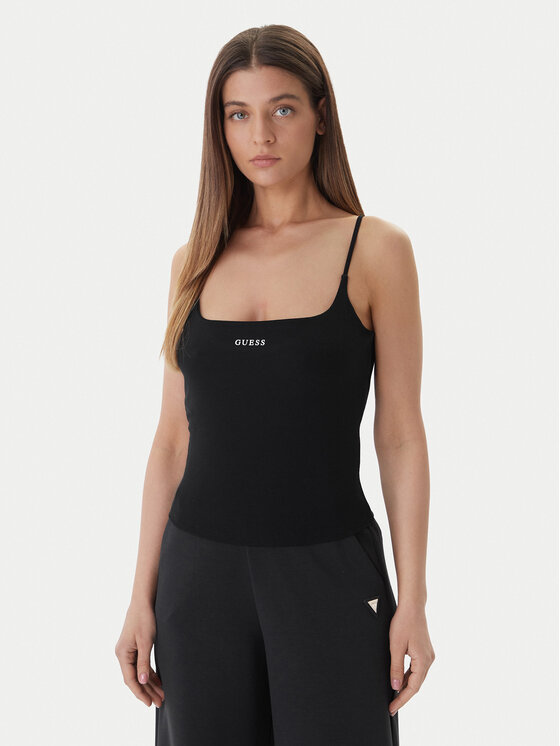 Guess Top V6GP18 K3470 Czarny Regular Fit