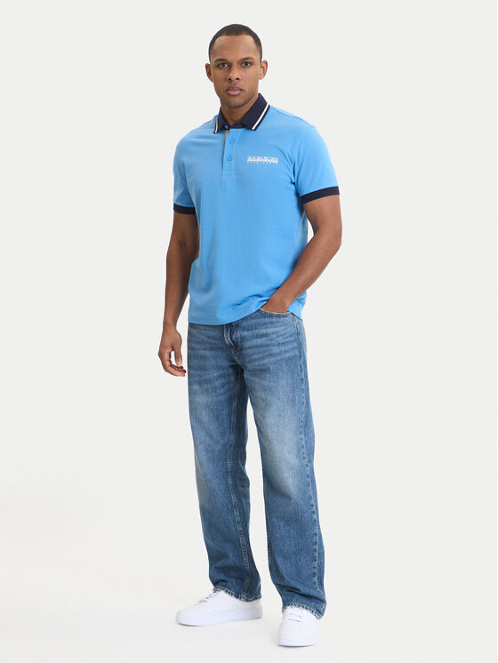 Napapijri Polo E-Zeri NP0A4ID4 Niebieski Regular Fit