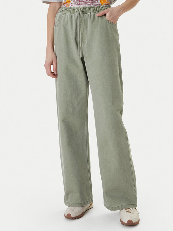 Roxy Jeansy Saltwater ERJDP03329 Zielony Loose Fit