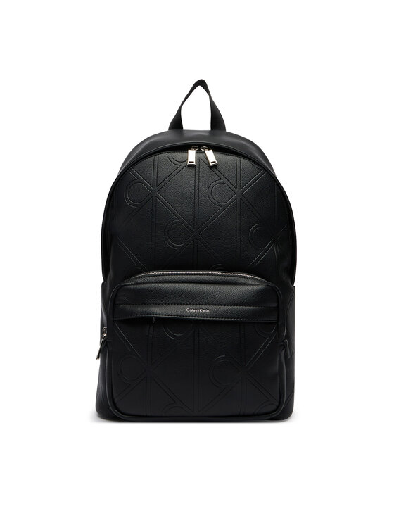 Plecak Calvin Klein Emblem Aop Emboss Round Backpack LV04D3398G Czarny
