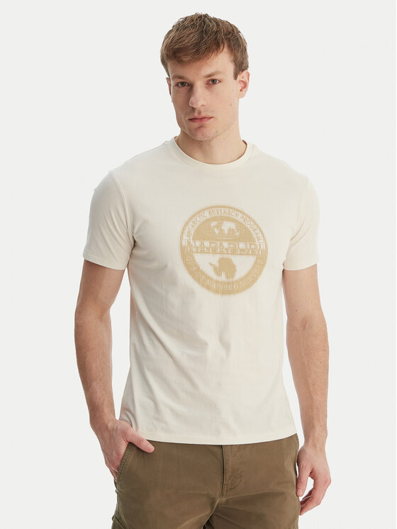 Napapijri T-Shirt S-Mahsa NP0A4FZB Écru Regular Fit