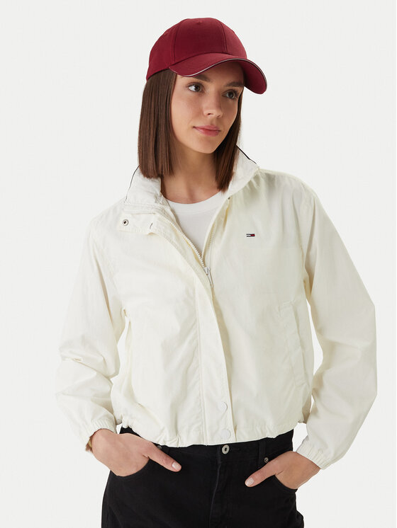 Tommy Jeans Kurtka przejściowa Essential DW0DW20439 Écru Regular Fit