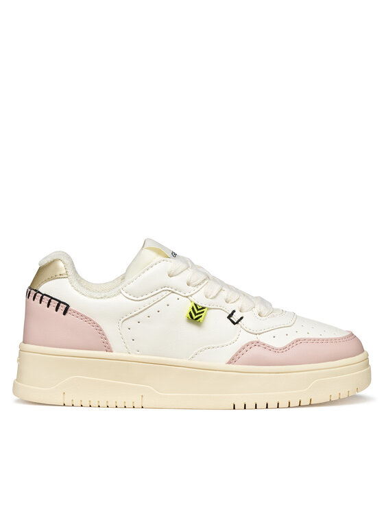 Geox Sneakersy J Lestrella Girl J56NLC 000BC C1Z8W S Biały
