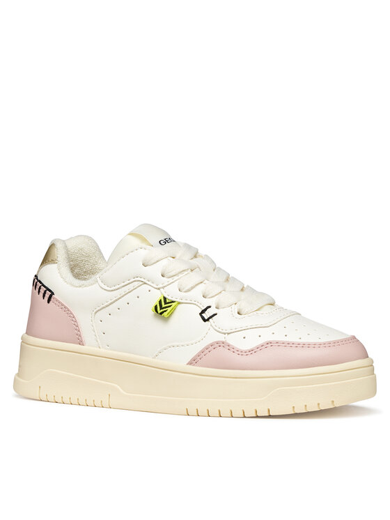 Geox Sneakersy J Lestrella Girl J56NLC 000BC C1Z8W D Biały