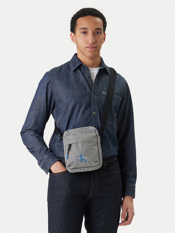 Calvin Klein Saszetka Bold Reporter LV04D3421G Szary