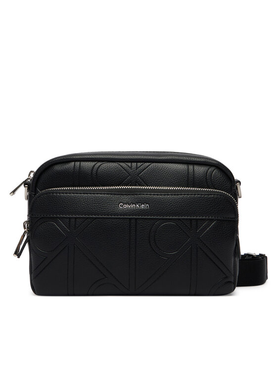 Calvin Klein Saszetka Emblem Aop Emboss Camera Bag LV04D3330G Czarny
