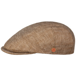 Kaszkiet Lniany Sidney Herringbone by Mayser, jasnobrązowy, 59 cm