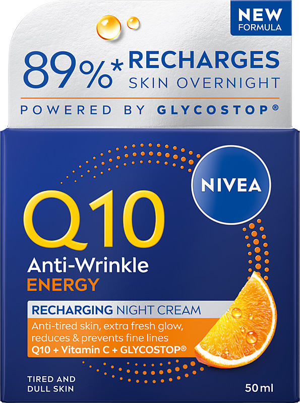 NIVEA Q10 Anti-Wrinkle Energy Regenerujący Krem do Twarzy na Noc 50ml