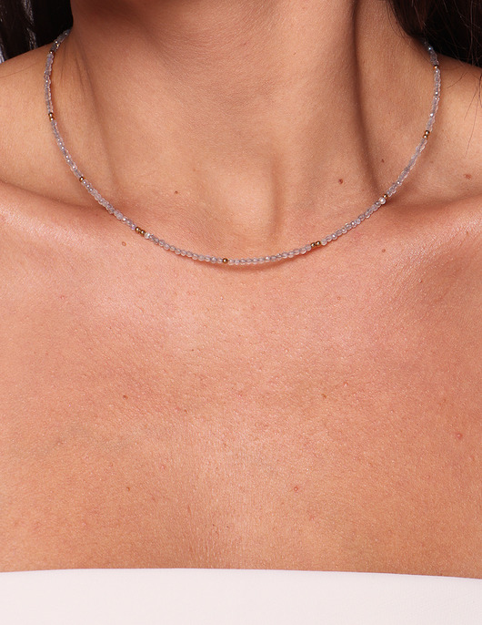Naszyjnik choker z kamieni naturalnych labradoryt