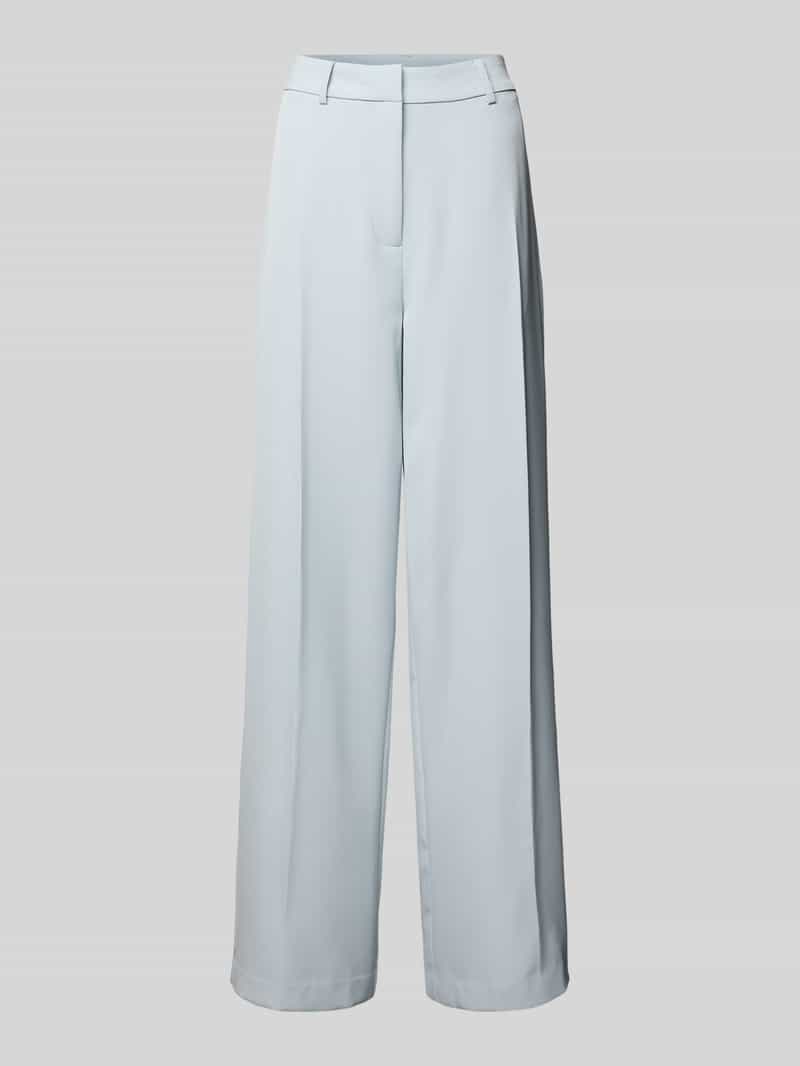 Spodnie materiałowe z szerokimi nogawkami z kantami Model 'JANA'