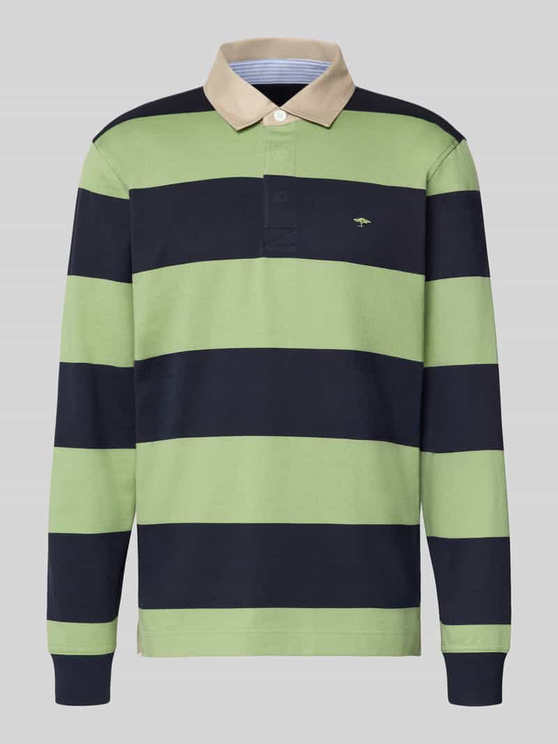 Koszulka polo o kroju regular fit z wzorem w paski i wyhaftowanym logo