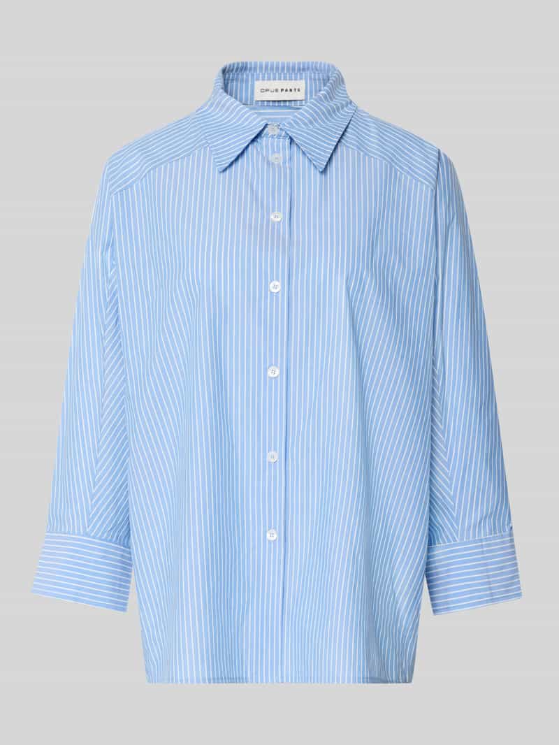 Bluzka koszulowa o kroju relaxed fit z czystej bawełny Model 'Fionne'