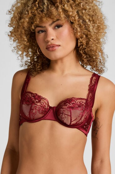 Hunkemöller Biustonosz Catherine Z Fiszbinami Bez Wkładek Czerwony