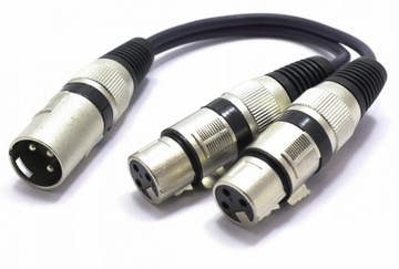 Vitalco Adapter Przejściówka Rozdzielacz Wtyk Xlr- 2X Gniazdo Xlr 
