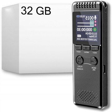 Spreest Miniaturowy cyfrowy szpiegowski dyktafon Usb 32 Gb