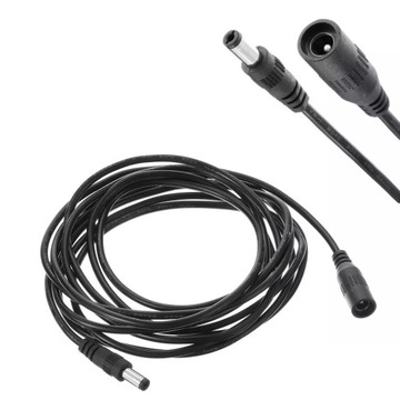 Przedłużacz DC Kamer Heelly 12v 2,1/5,5mm Gniazdo/Wtyk 5m