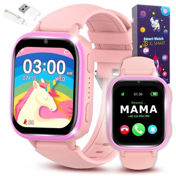 Smartwatch Dla Dziecka Dziecięcy Zegarek Telefon Sim Gry Nauka Aparat Bajki