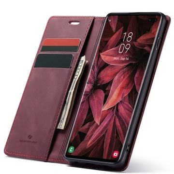 Etui Z Klapką Spacecase Wallet Skórzane Case Do Galaxy S10+