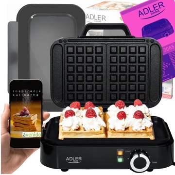 Gofrownica 2000W XXL 2 Duże Gofry Regulacja Temperatury Non-stick Mocna