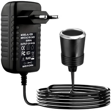 Zasilacz DC 12V 2A Ac 100-240V Do Auta Inwerter