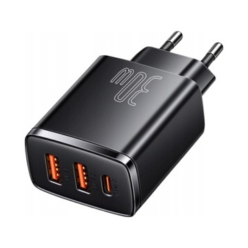 Ładowarka sieciowa Baseus 2 x Usb-a 1 x Usb-c Qc 30W Czarna