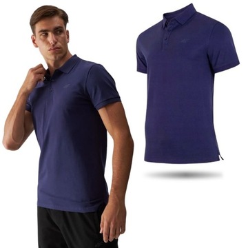 Koszulka Męska Polo 4F T-shirt Podkoszulek Bluzka Sportowa Na Co Dzień