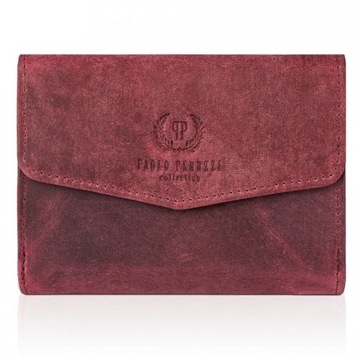 Portfel damski skórzany vintage portmonetka młodzieżowa ochrona Rfid