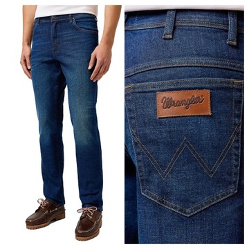 Wrangler Texas Slim Spodnie Męskie Jeans Proste Klasyczne Zwężane W31 L30