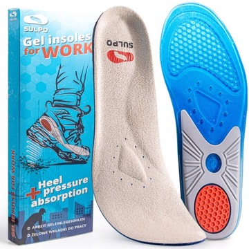 Wkładki żelowe uniwersalne do obuwia roboczego sportowego 38-39