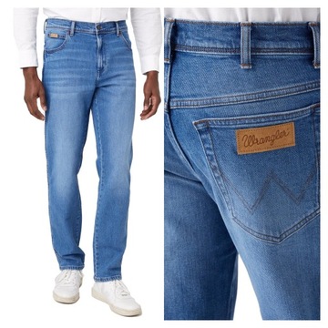 Spodnie Męskie Jeansowe Wrangler Texas New Favorite Klasyczne Denim W36 L32