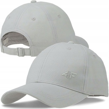 Czapka z Daszkiem 4F Bejsbolówka Męska Damska Regulowana Szara r. L/XL