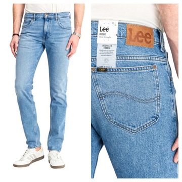 Spodnie Męskie Lee Rider Slim Fit Jeansy Zwężane Niebieskie W36 L34