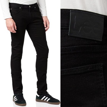 Lee Luke slim Clean Black mocno zwężane czarne spodnie jeansowe W29 L32