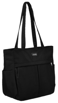 Torba damska Peterson miejska torebka shopper bag na ramię czarna A4 lekka