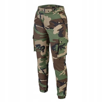 Spodnie damskie wojskowe bojówki taktyczne moro Mil-Tec Army Woodland XL