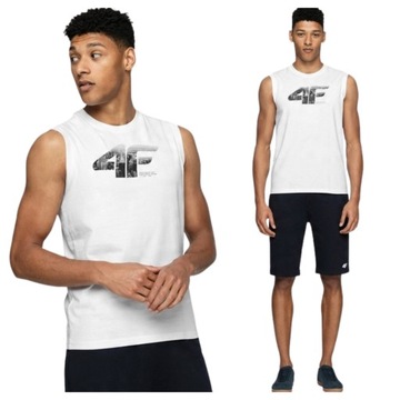 Koszulka Męska 4F Na Ramiączkach Bawełniana Top Na Lato Limitowana r. 3XL