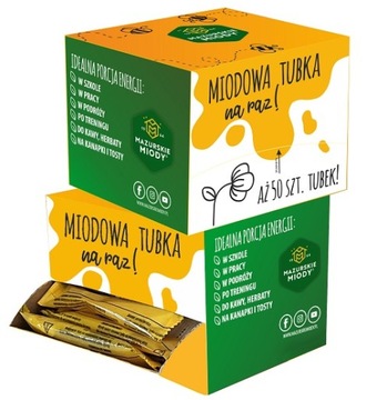 Mazurskie Miody Miód wielokwiatowy display (50szt) saszetki 20g