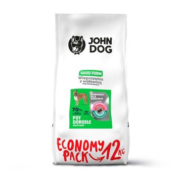 John Dog Good Form. Wieprzowina Z Wołowiną I Ryżem Małe Rasy 12Kg