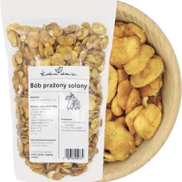 Bób Prażony Solony 250g Słona Przekąska Chipsy Z Bobu Kuchnia Zdrowia
