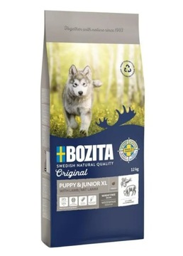 Bozita Original Puppy & Junior XL, jagnięcina - bez pszenicy - 12 kg