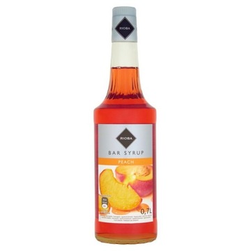 Syrop Barmański Rioba Brzoskwiniowy 0,7l Do Drinków Lodów Kawy Peach 700ml