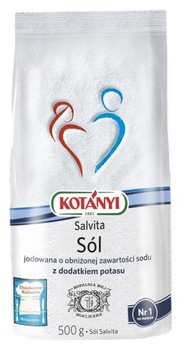 Kotányi Salvita Sól o obniżonej zawartości sodu z dodatkiem potasu 500 g