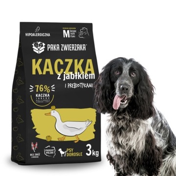 Paka Zwierzaka Sucha Karma dla Psa Kaczka z Jabłkiem 3kg