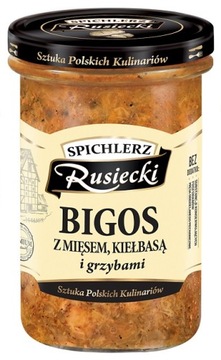 Bigos z mięsem kiełbasą i grzybami 470g Spichlerz Rusiecki