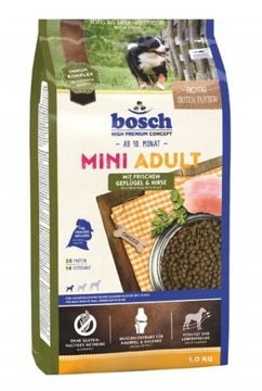 Karma sucha dla psa Bosch Petfood Mini Adult Geflugel & Hirse, drób i proso, 1 kg